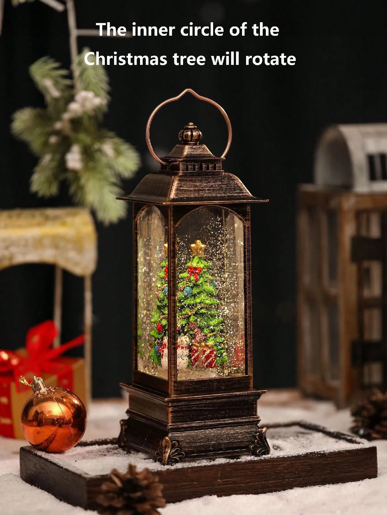 Snow globes with music box|1 Pc DRomance Glow Water Lantern Sparkle