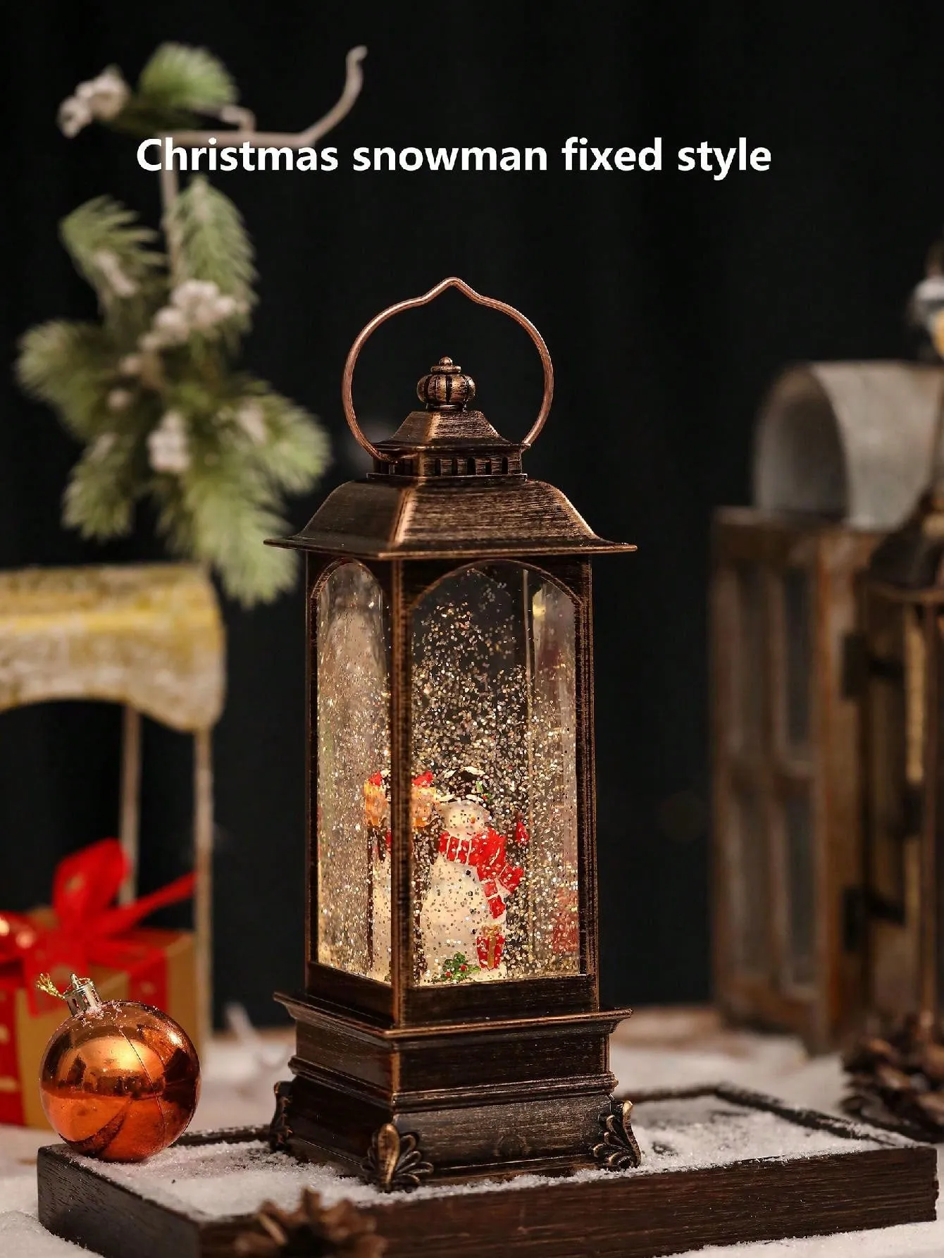 Snow globes with music box|1 Pc DRomance Glow Water Lantern Sparkle