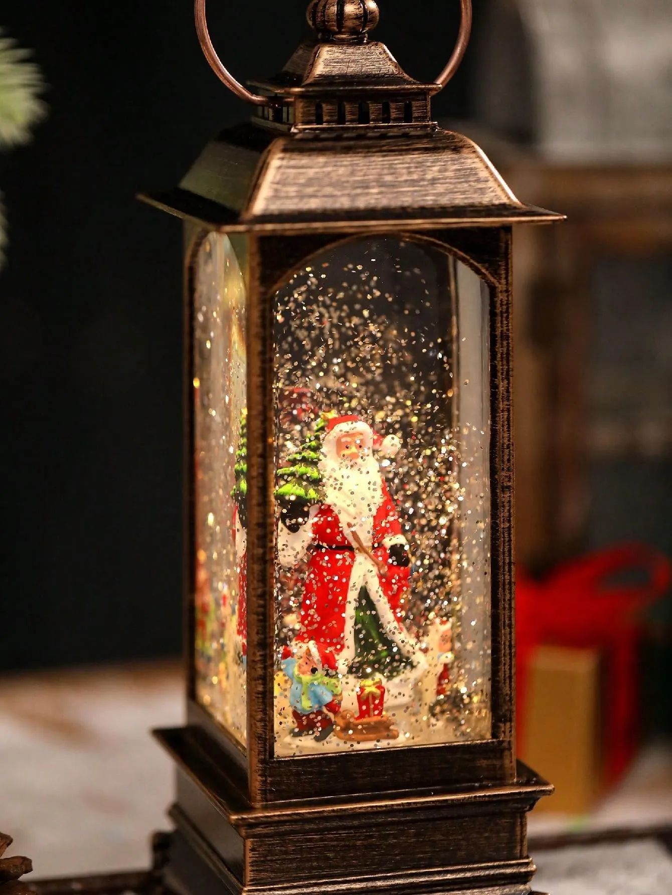 Snow globes with music box|1 Pc DRomance Glow Water Lantern Sparkle