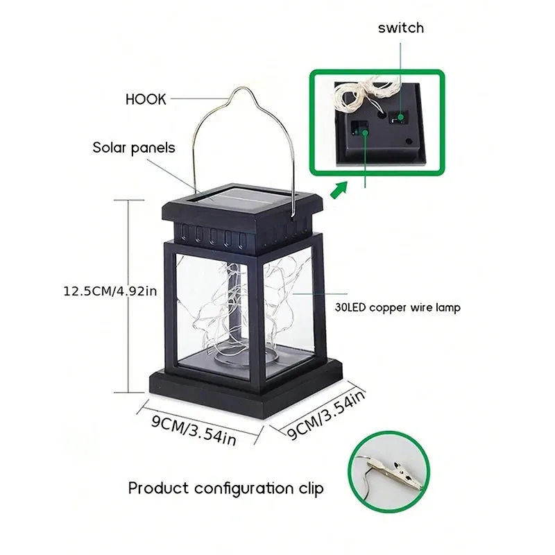 Solar Lantern Outdoor Garden Hanging Lantern Waterproof LED Lights for Table, Party, Patio & Lawn