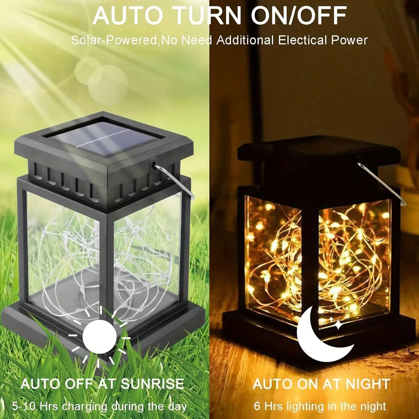 Solar Lantern Outdoor Garden Hanging Lantern Waterproof LED Lights for Table, Party, Patio & Lawn