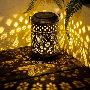 Solar Lanterns Outdoor Hanging Waterproof,Hummingbird Garden Decor Gifts for Women Mom, Solar Lights Metal Decoration Outside for Yard, Patio,Garden,Backyard,Porch