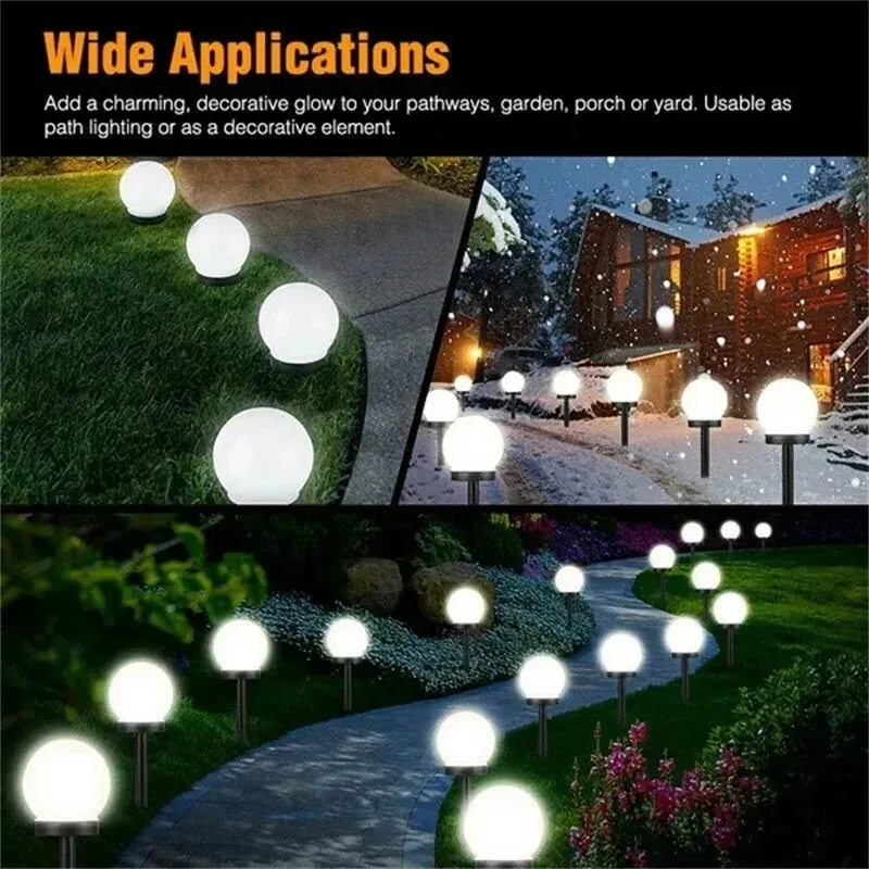Solar LED Garden Round Ball Light – Waterproof Landscape Lantern for Outdoor Villa & Lawn Decoration
