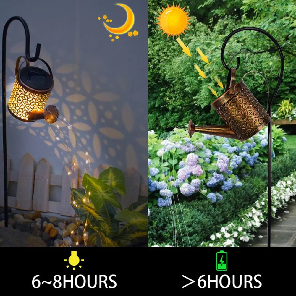 Solar LED Watering Can Lamp