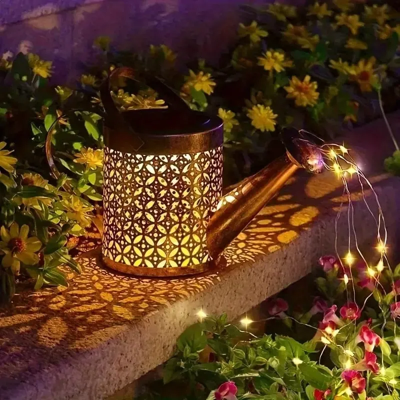 Solar LED Watering Can String Lights