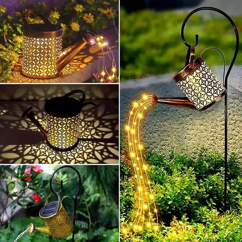 Solar LED Watering Can String Lights