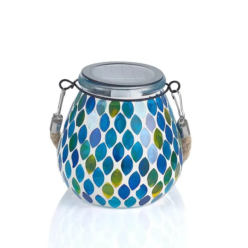 Solar Outdoor Mosaic Lantern