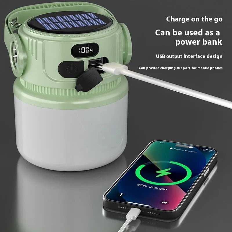 Solar-Powered Adjustable Camping Lantern