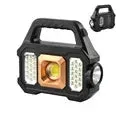 Solar Rechargeable Zoomable COB LED Flashlight - Waterproof, Portable, and Powerful Lantern for Camping