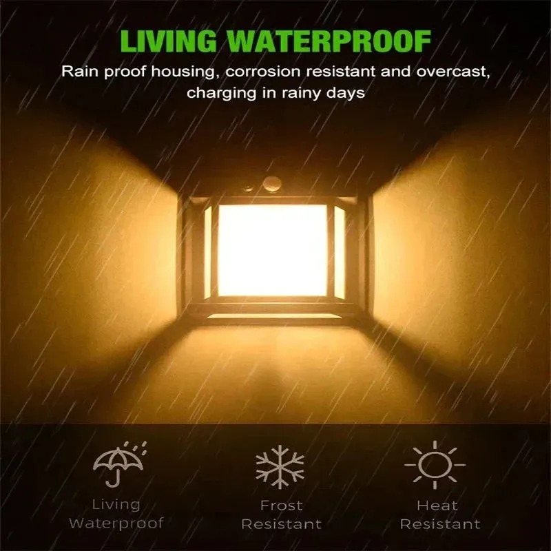 Solar Tungsten Night Lamp with Intelligent Motion Sensor – Waterproof LED Wall Lantern for Outdoor Garden Décor