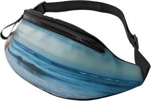 Starfish Lighthouse Beach Fanny Pack for Man Women Waist Bag Adjustable Belt Casual Chest Bag Bum Bags for Travel Sports Running Hiking Waist Packs