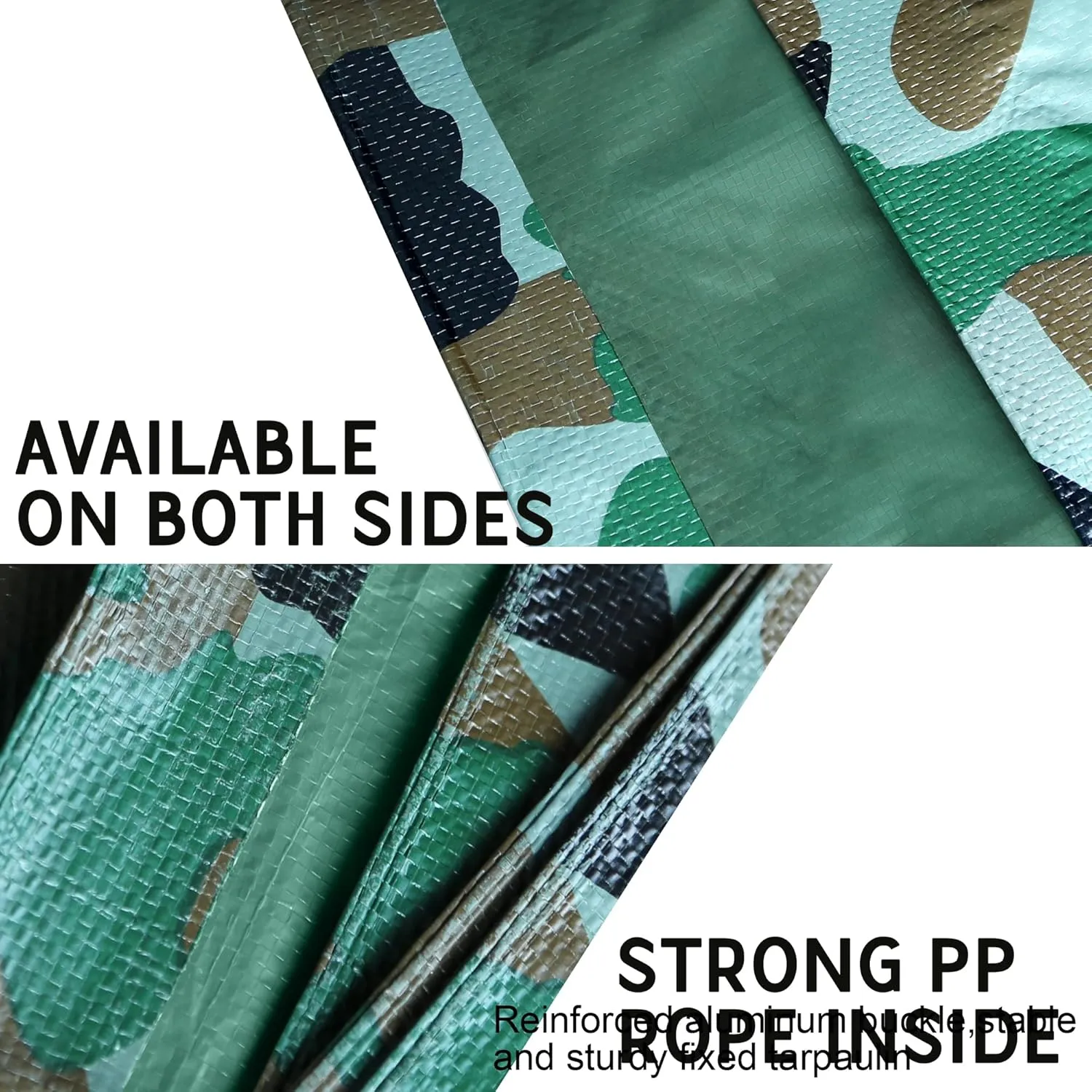 STARPYNG-7 Mil Camouflage 12x12 Feet Tarp-Multifunctional Camo Waterproof Tarpaulin-Waterproof, UV Resistant, Rip and Tear Resistant, Poly Tarpaulin with Reinforced Edges for Cover