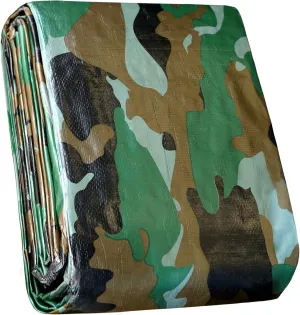 STARPYNG-7 Mil Camouflage 12x12 Feet Tarp-Multifunctional Camo Waterproof Tarpaulin-Waterproof, UV Resistant, Rip and Tear Resistant, Poly Tarpaulin with Reinforced Edges for Cover