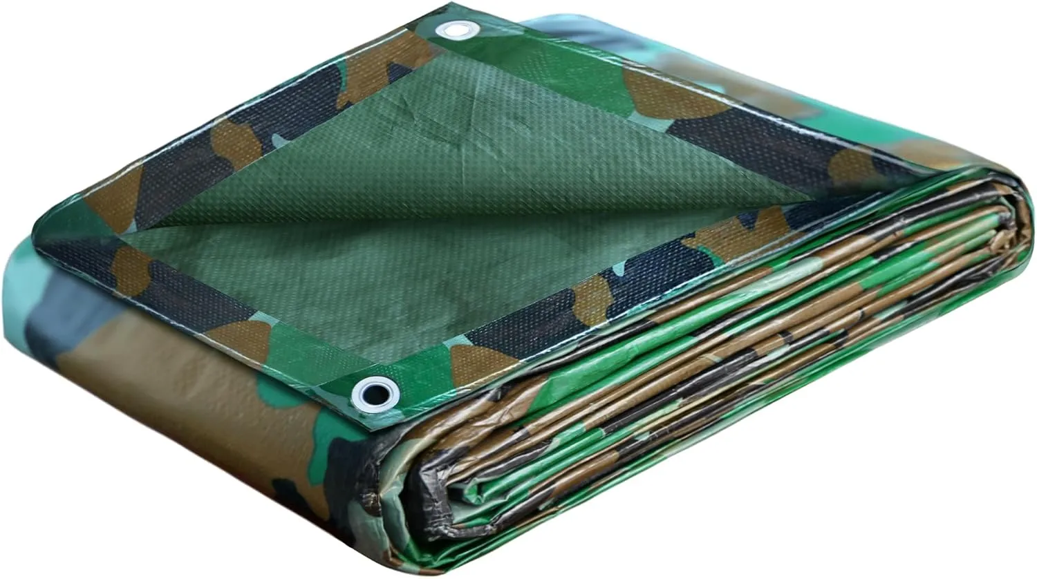 STARPYNG-7 Mil Camouflage 12x12 Feet Tarp-Multifunctional Camo Waterproof Tarpaulin-Waterproof, UV Resistant, Rip and Tear Resistant, Poly Tarpaulin with Reinforced Edges for Cover