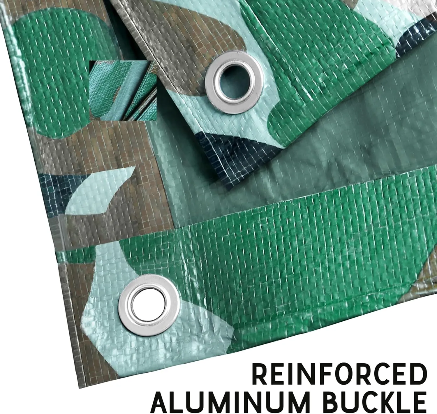STARPYNG-7 Mil Camouflage 12x12 Feet Tarp-Multifunctional Camo Waterproof Tarpaulin-Waterproof, UV Resistant, Rip and Tear Resistant, Poly Tarpaulin with Reinforced Edges for Cover
