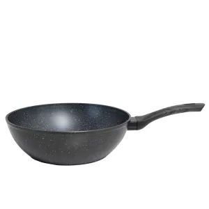 Stone Chef Forged Wok Non Stick Cookware Kitchen Grey Handle - 30cm