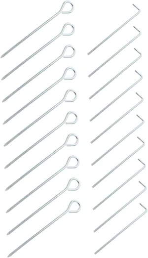 Strong Camping Ground Pegs 20 Iron Tent Stakes for Sand Outside Tent Tarp Awning Canopy Tent Support