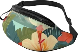 summer hawaiian Fanny Pack for Man Women Waist Bag Adjustable Belt Casual Chest Bag Bum Bags for Travel Sports Running Hiking Waist Packs