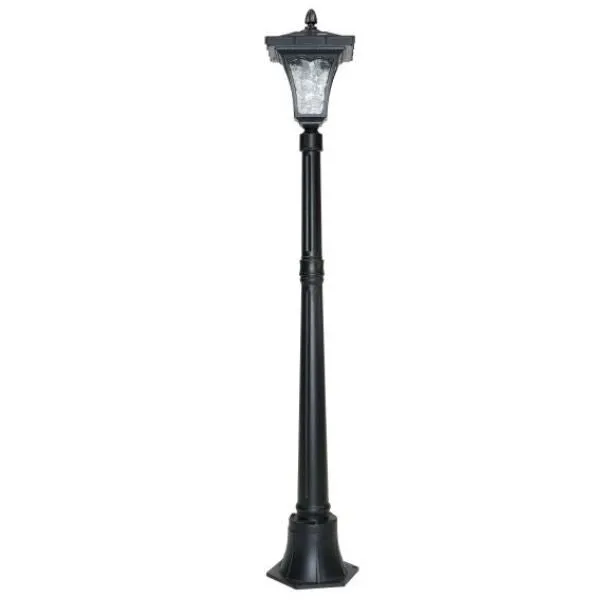 Sun-Ray Vittoria Black Solar Lamp Post