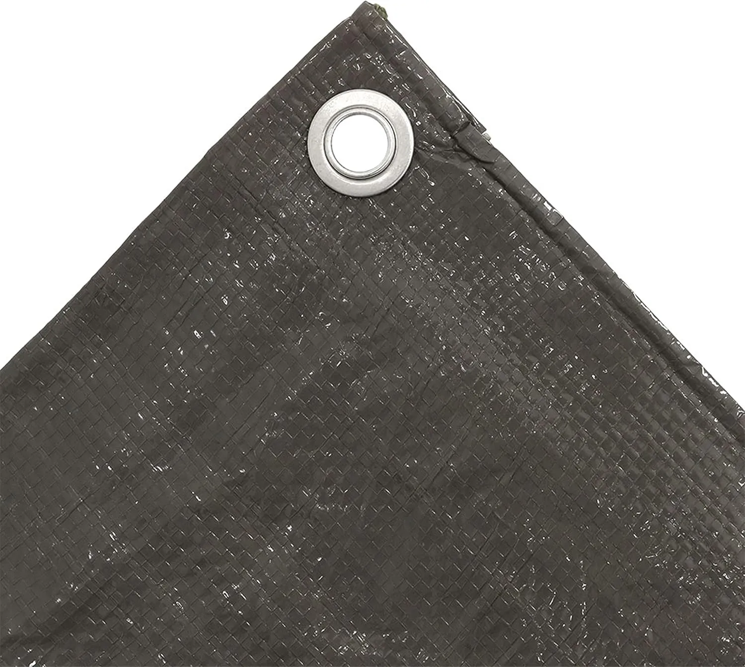 Sunnydaze 16 x 20 Foot Plastic Reversible Heavy-Duty Multipurpose Tarp - Laminated on Both Sides - Dark Gray