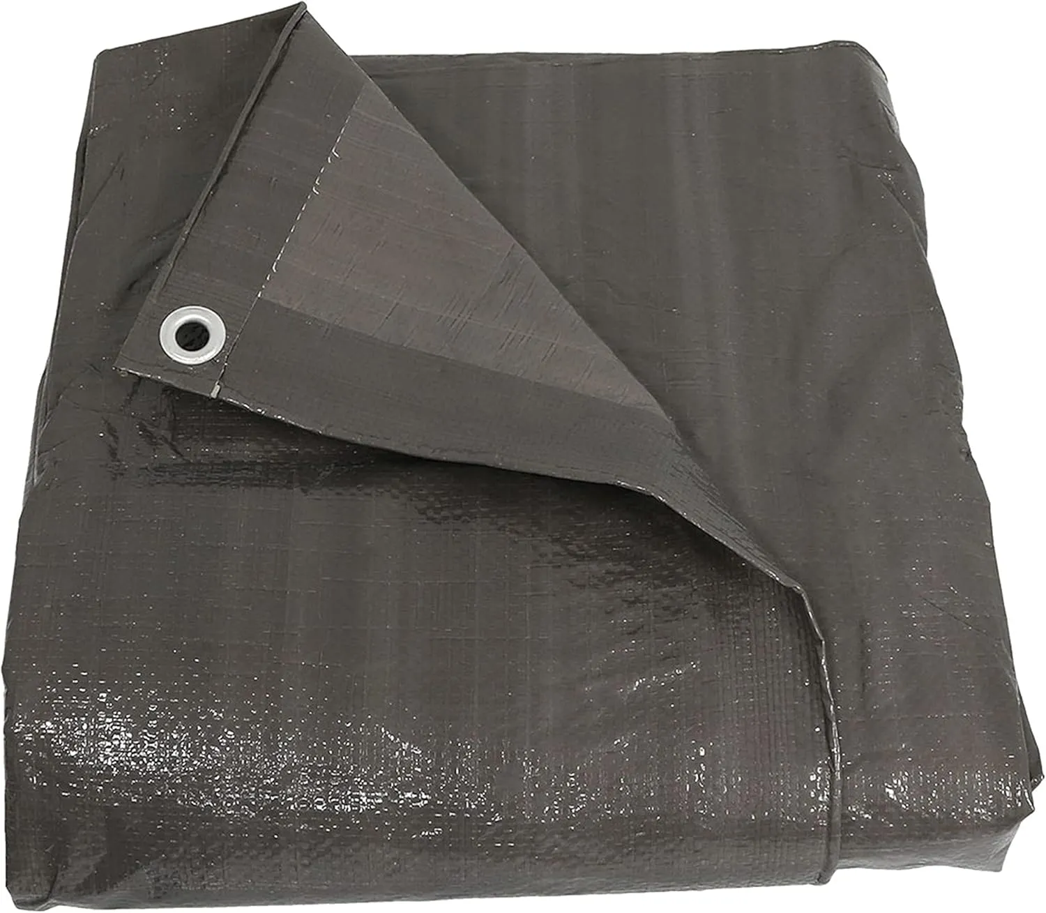 Sunnydaze 16 x 20 Foot Plastic Reversible Heavy-Duty Multipurpose Tarp - Laminated on Both Sides - Dark Gray