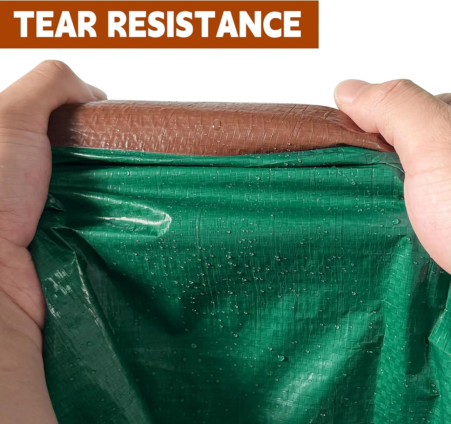 Tarp 12x20 ft 100% Waterproof 7mil Durable Grommets and Reinforced Edges,Uv Resistant,Green/Brown Tarp,Emergency Rain Shelter,Outdoor Cover and Camping Use -by MVPNET