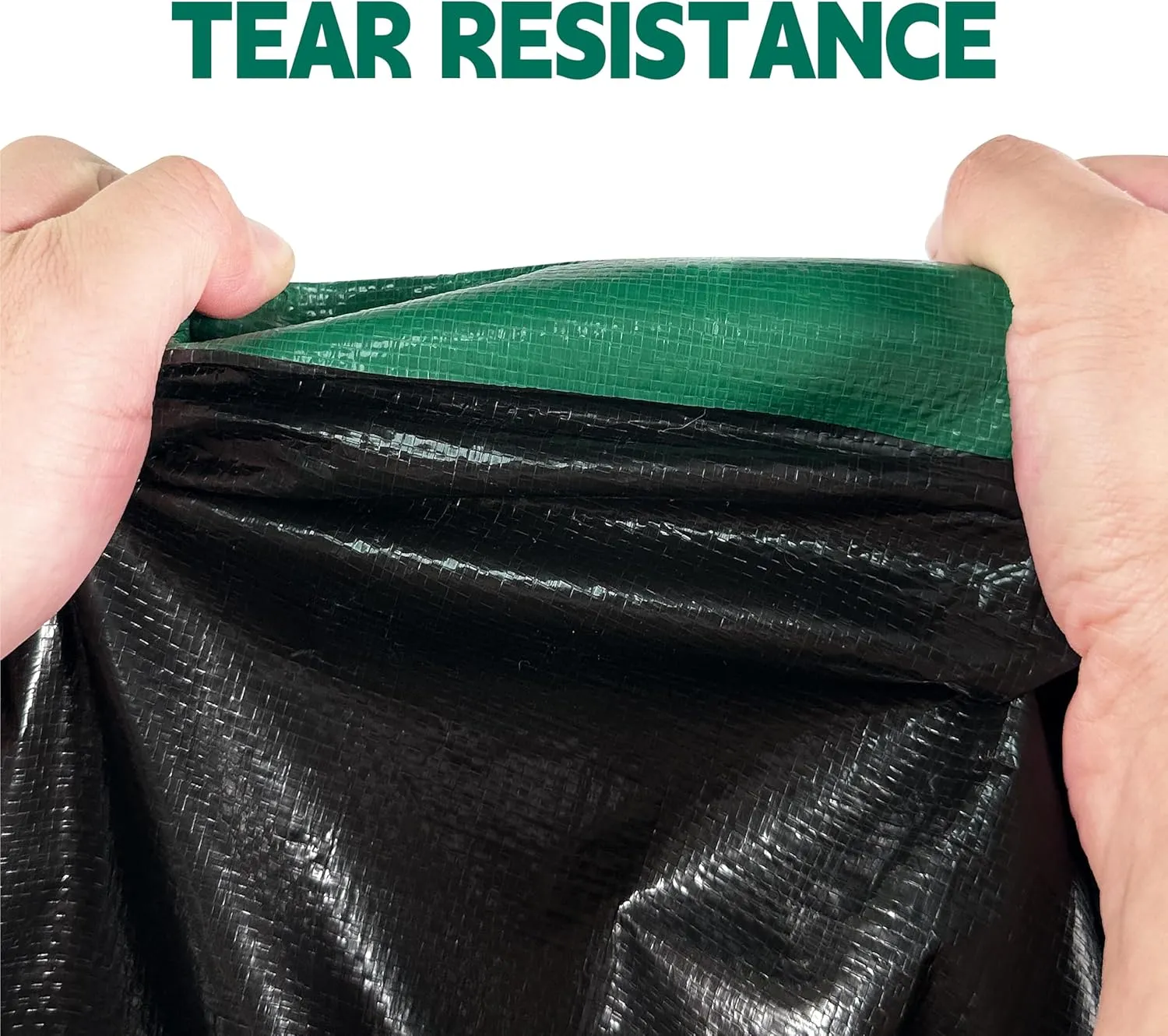 Tarp 15x25 ft Heavy Duty 100% Waterproof 10mil,UV Resistant,Durable Grommets and Reinforced Edges Green/Black Tarp for Camping, Swimming Pools,Car Coverage -by MVPNET