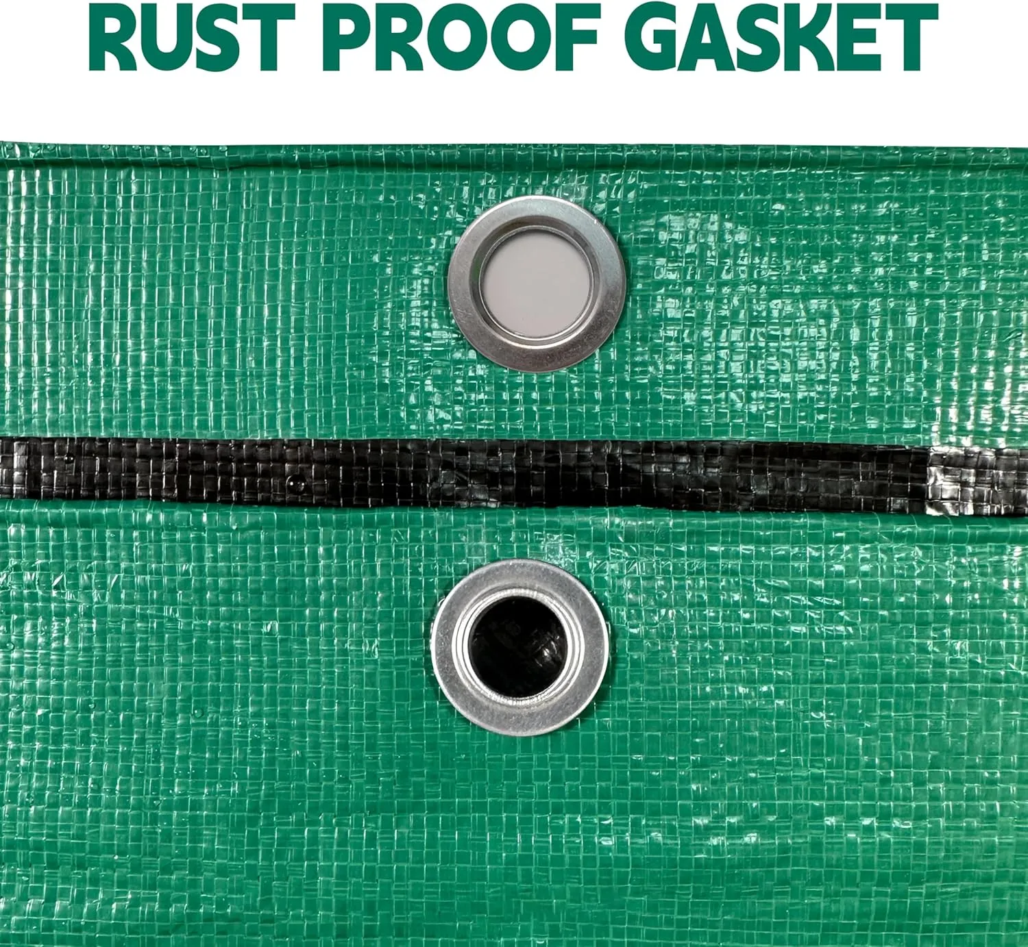 Tarp 15x25 ft Heavy Duty 100% Waterproof 10mil,UV Resistant,Durable Grommets and Reinforced Edges Green/Black Tarp for Camping, Swimming Pools,Car Coverage -by MVPNET