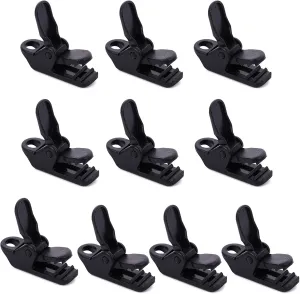 Tarpaulin Clips, Camping Accessories for Tent,10 Pcs Tent Awning Canopy Clamps Heavy Duty Lock Grip Clamps Camping Tarps Clips Tentcarpet