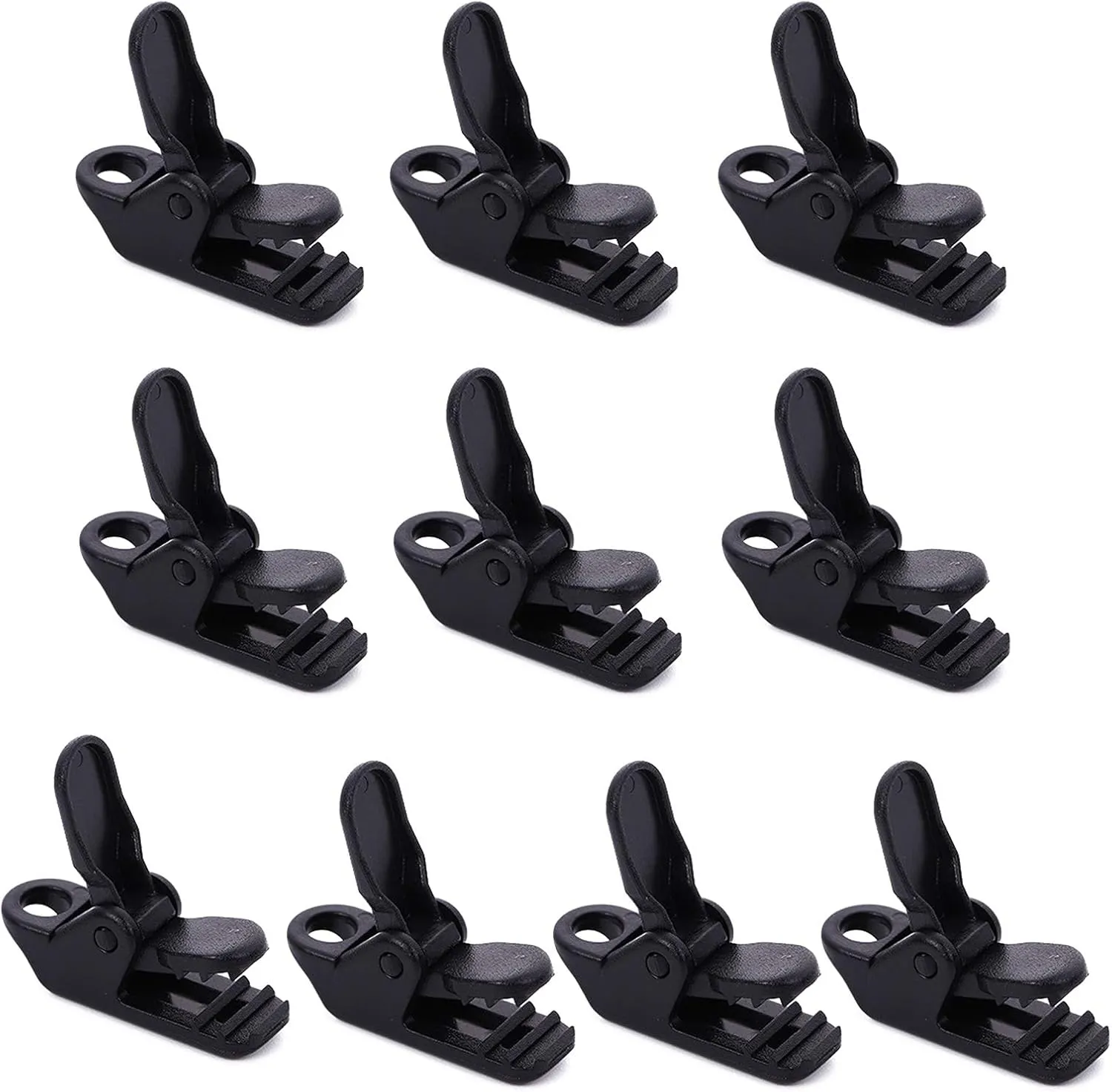 Tarpaulin Clips, Camping Accessories for Tent,10 Pcs Tent Awning Canopy Clamps Heavy Duty Lock Grip Clamps Camping Tarps Clips Tentcarpet
