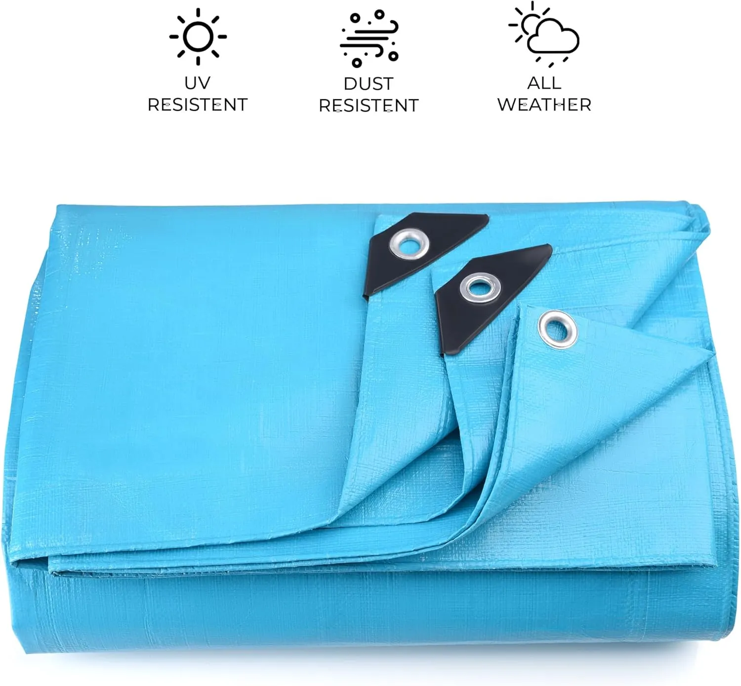 Tarps Heavy Duty Waterproof 20x40-12 mil Thick Camping Tent - Blue Tarp 20x40 UV Resistant, Rip & Tear Proof with Metal Grommets – Multipurpose Use for Camping, Tent, Boat, RV, Car, & Pool Cover