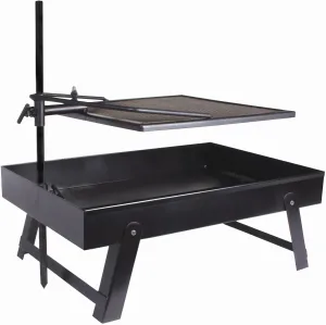 The AdjustAGrill - Campfire To Go - Fire Pan Combo Contained Campfire and Cooking System