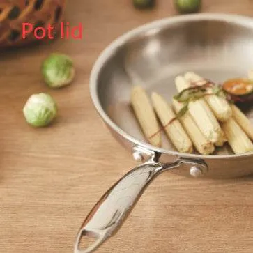 Thick 304 Stainless Steel Non-coated Frying Pan