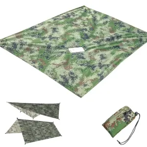 Three Sizes Waterproof Camping Mat Pocket Light Camouflage Picnic Mat Outdoor Multifunctional Tarp Tent Hammock Awning Canopy