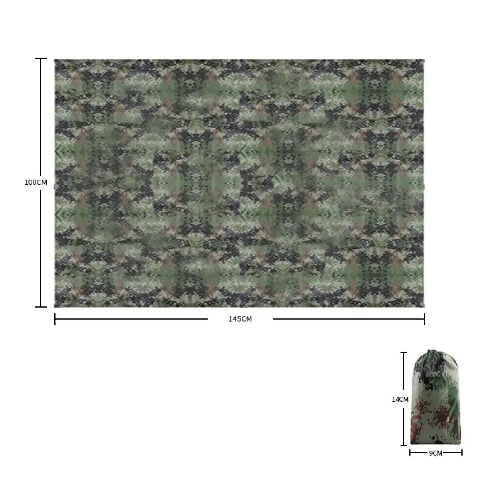 Three Sizes Waterproof Camping Mat Pocket Light Camouflage Picnic Mat Outdoor Multifunctional Tarp Tent Hammock Awning Canopy