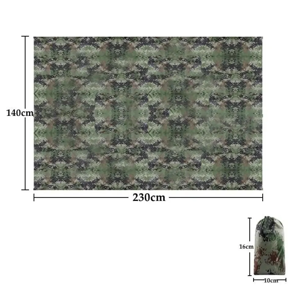 Three Sizes Waterproof Camping Mat Pocket Light Camouflage Picnic Mat Outdoor Multifunctional Tarp Tent Hammock Awning Canopy