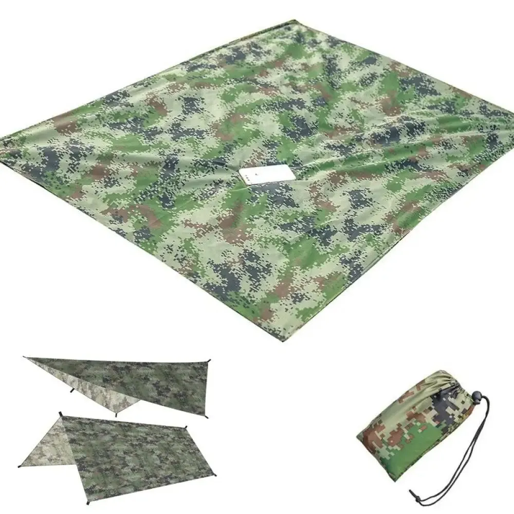 Three Sizes Waterproof Camping Mat Pocket Light Camouflage Picnic Mat Outdoor Multifunctional Tarp Tent Hammock Awning Canopy