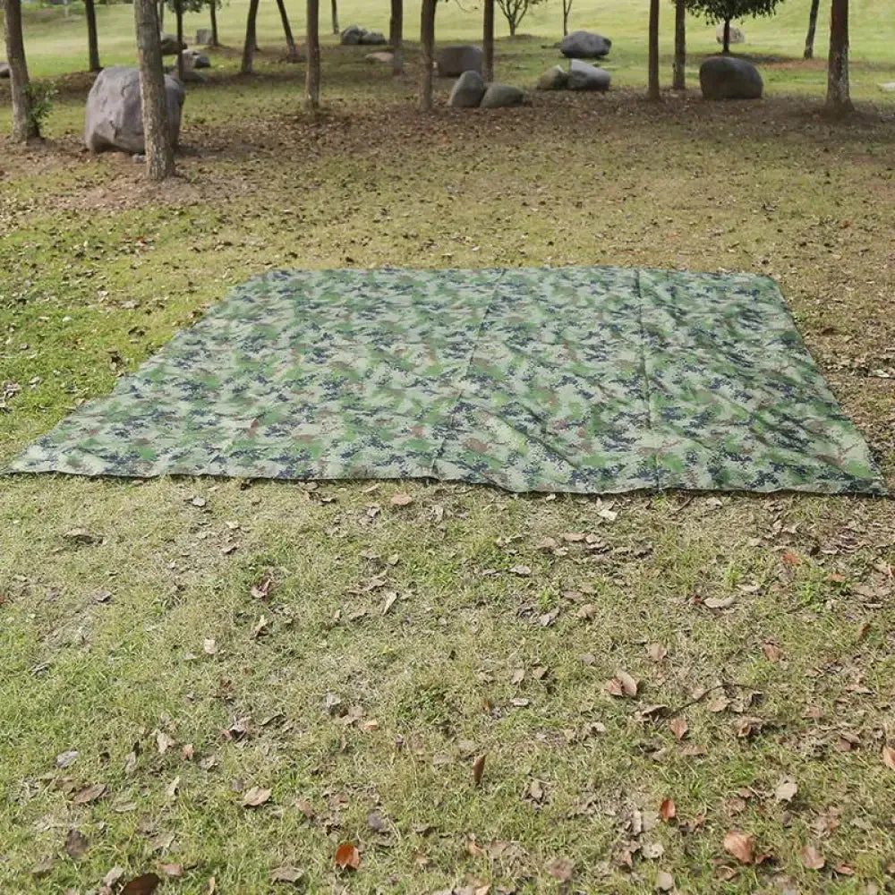 Three Sizes Waterproof Camping Mat Pocket Light Camouflage Picnic Mat Outdoor Multifunctional Tarp Tent Hammock Awning Canopy