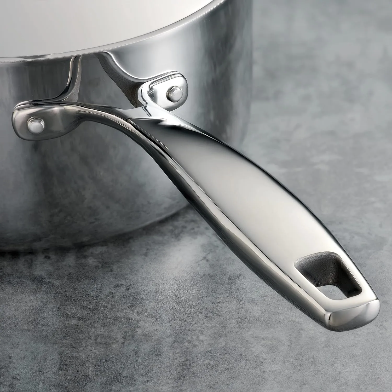 Tramontina Tri-Ply Clad Stainless Steel 3-Quart Sauce Pan with Lid, Induction-Ready, Dishwasher-Safe, NSF-Certified, Made in Brazil