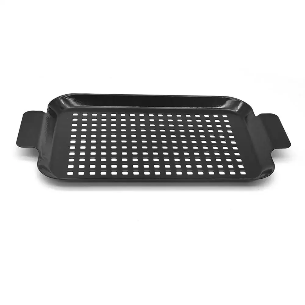 Tray Cookware Pan Camping Grill Grilling Accessories Pan BBQ For Nonstick Special offer Tailored options BBQ Grill Barbecue Barbecue For With 2X Handles