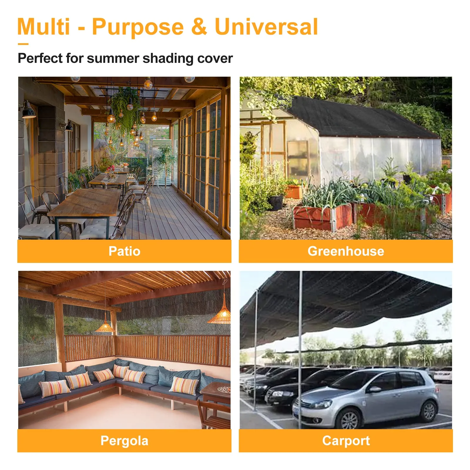 UCINNOVATE 10x10 FT Sunblock Mesh Shade, 90% Sun Shade Cloth Fabric Plants Shade Screen Netting with Grommets, Durable Sunshade UV Resistant Fabric for Pergola Patio Lawn Garden Deck or Dog Kennel