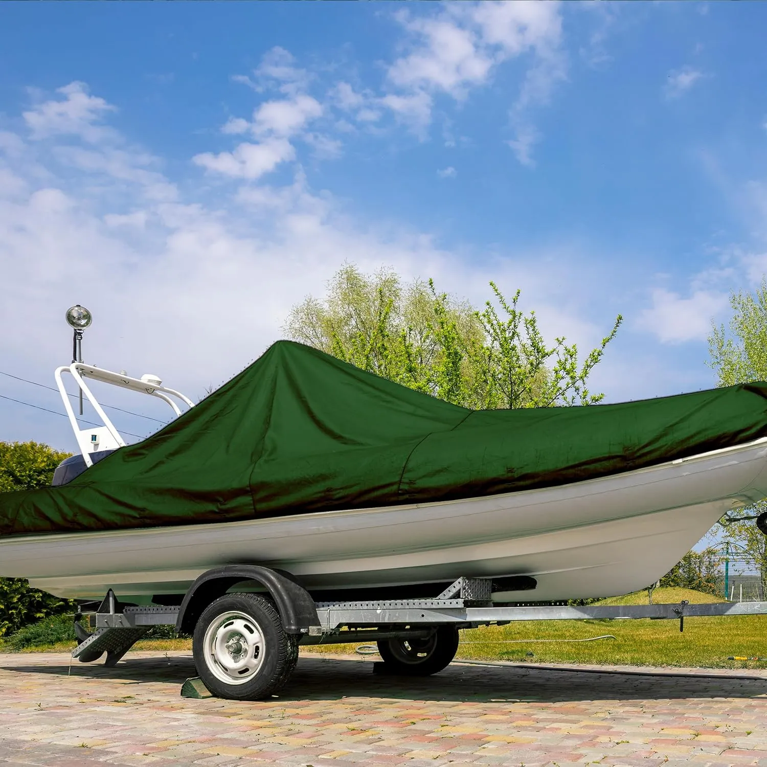 Ultra Heavy Duty Tarp Waterproof Cover | Hunter Green, 5' x 7' 16 Mil Thick | Rip Proof Tarps | Thick Weave Material, UV Resistant Great for Tarpaulin Canopy Tent, Boat, RV or Pool Cover
