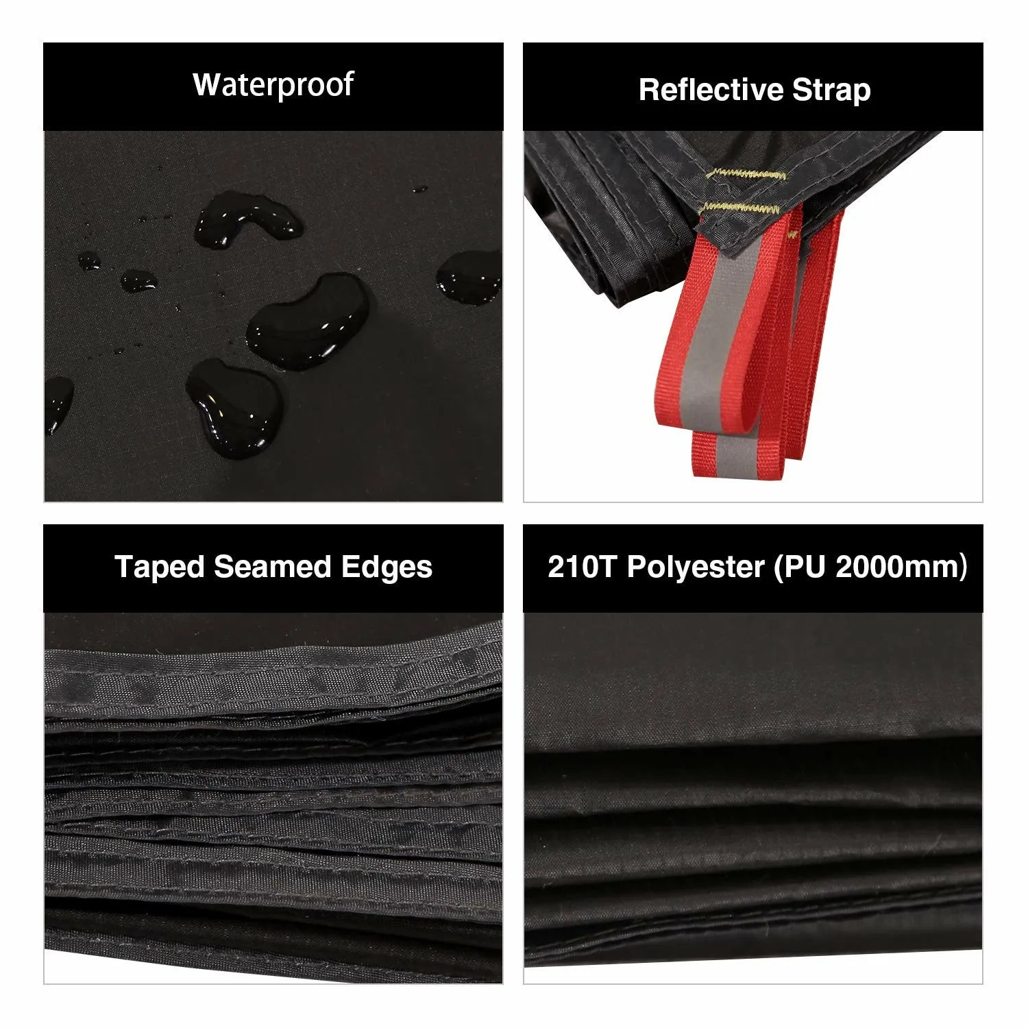 Ultralight Tent Footprint, PU 2000 Waterproof Camping Tent Tarp From Redcamp