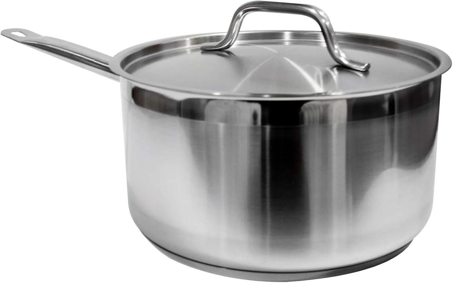 Update International 3 1/2 Qt Induction Ready Stainless Steel Sauce Pan w/Cover, Silver (SSP-3)