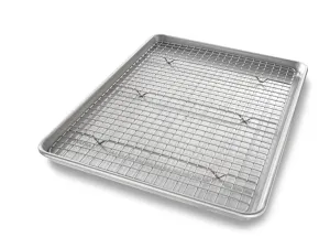USA Pan Half Sheet Nonstick Cooling Rack and Pan Set