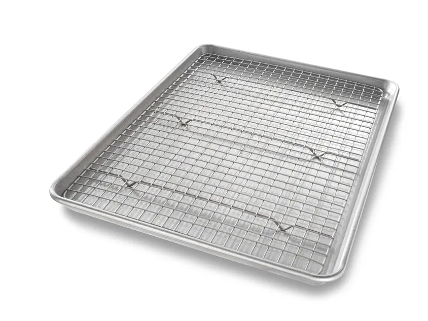 USA Pan Half Sheet Nonstick Cooling Rack and Pan Set