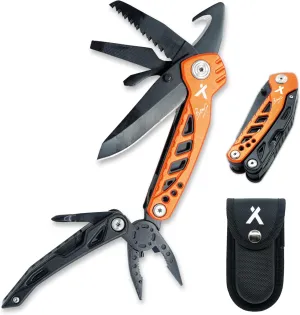 Utility Tool by Bear Grylls, Multitool Pocket Knife For Camping, Hiking, EDC and Survival, with Bottle & Can Opener, Pliers, Screwdriver, Sheath - Black Oxide Finish, Medium