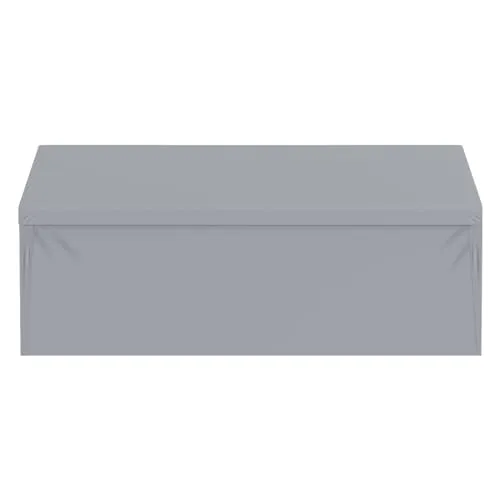 VEVOR Carport Replacement Canopy Cover Top   Side Wall 10 x 20 ft, Garage Tent Shelter Tarp Heavy-Duty Waterproof & UV Protected, Easy Installation with Ball Bungees,Grey (Frame Not Included)