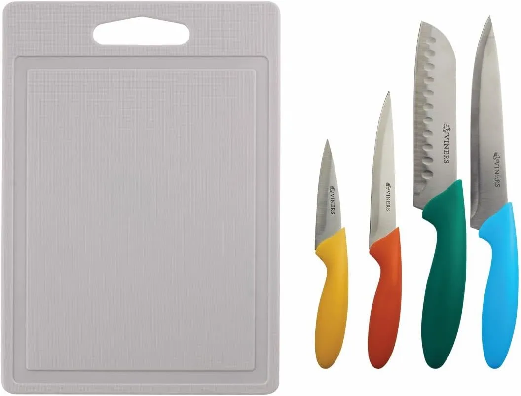 Vivid Knife Set with Chopping Board | 4-Piece