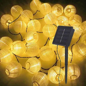 Waterproof Lantern Solar String Fairy Lights - 6.5M 30 LED Outdoor Christmas Lights for Garden & Patio Decor